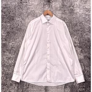 Eton Contemporary Fit Dress Shirt 46 / 18 Mens Bright White Cotton Twill